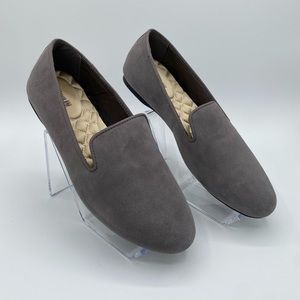 NWOB BIRDIES Grey Suede ‘The Starling’ Classic Smoking Slipper Flat | Size 7